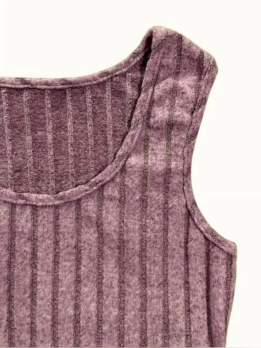 Lavender Ribbed 3-Piece Loungewear Set New Size L Soft Stretchy & Comfy. - Picture 5 of 7